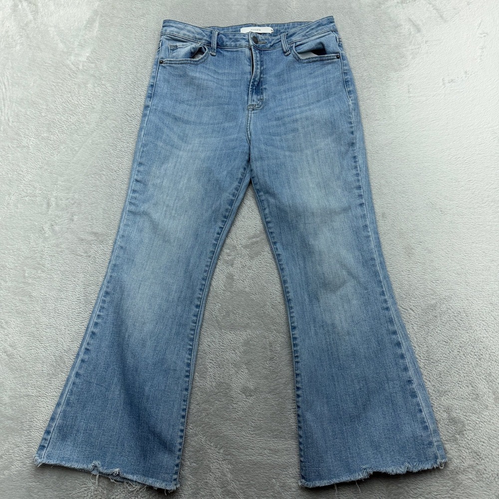 Hidden Jeans Flare Leg Womens Size 30 Light Wash Raw Hem Denim Pants